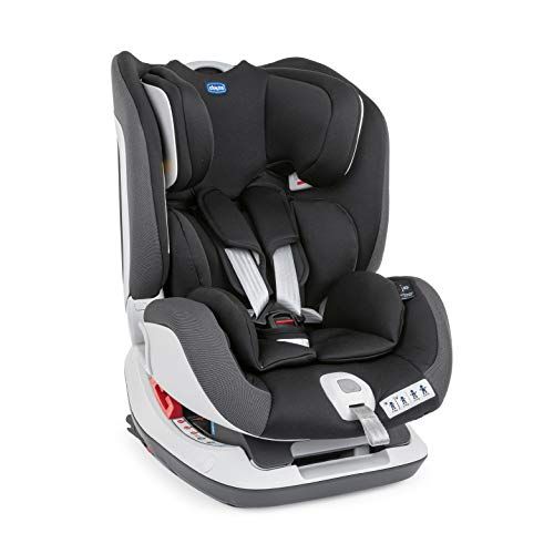 Chicco Seat Up 012: Silla de coche reclinable para bebés de 0-25 kg con ISOFIX, perteneciente al Grupo 0+/1/2. Fácil de instalar, con cojín reductor y reposacabezas ajustables. Color: Negra (Jet Black).